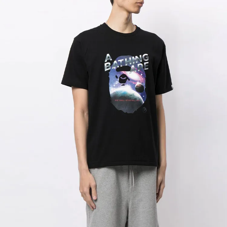 A BATHING APE Bape T Shirts Men Black-2