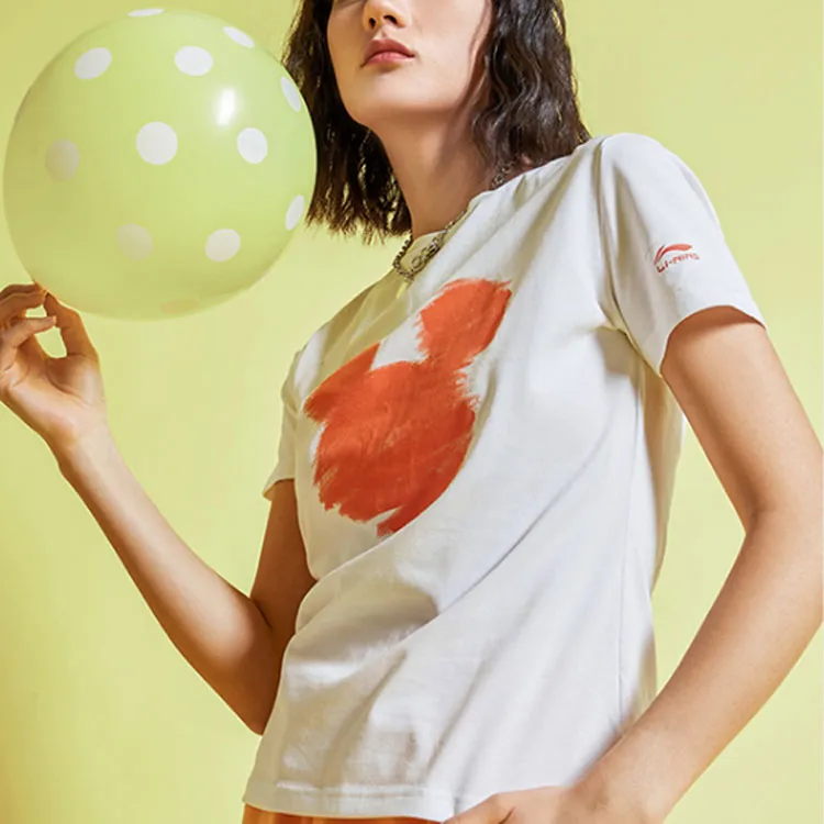 LINING Disney T Shirts Women's Standard White-4