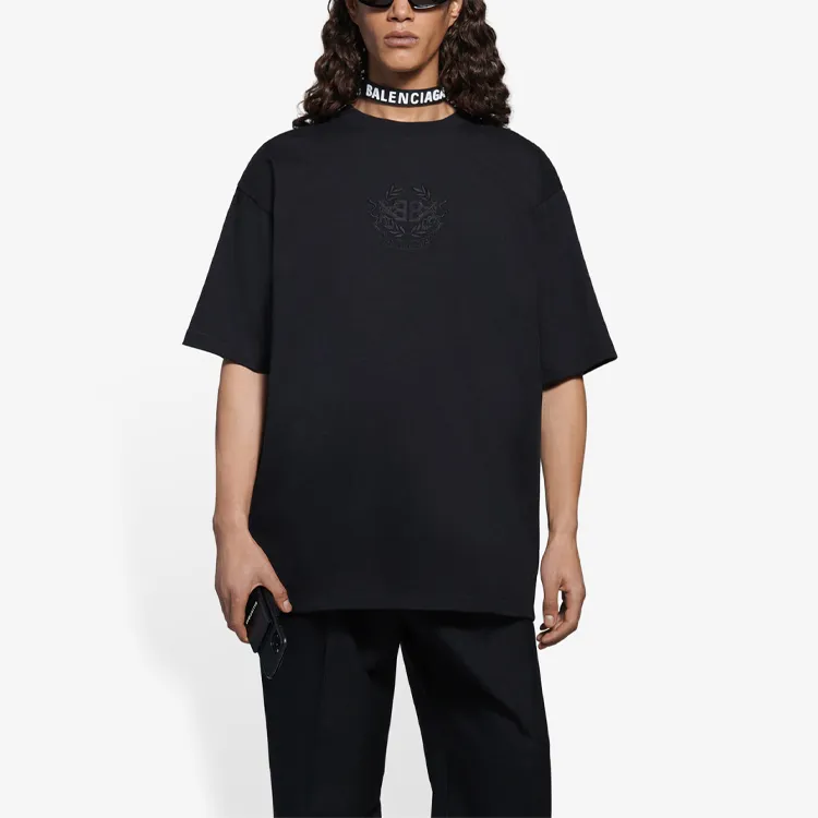Balenciaga Lion's Laurel Logo T shirt-2