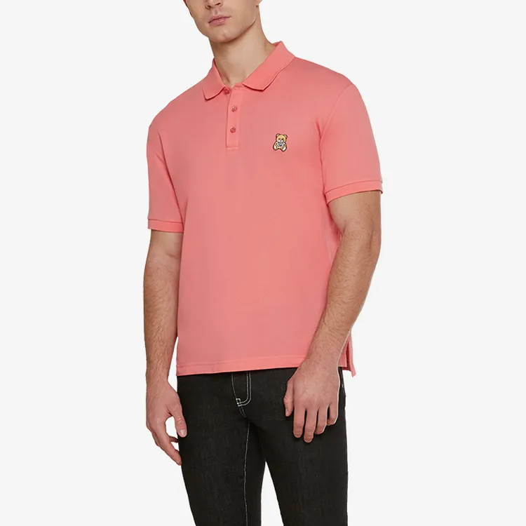 MOSCHINO Polo Shirts Men Pink-2