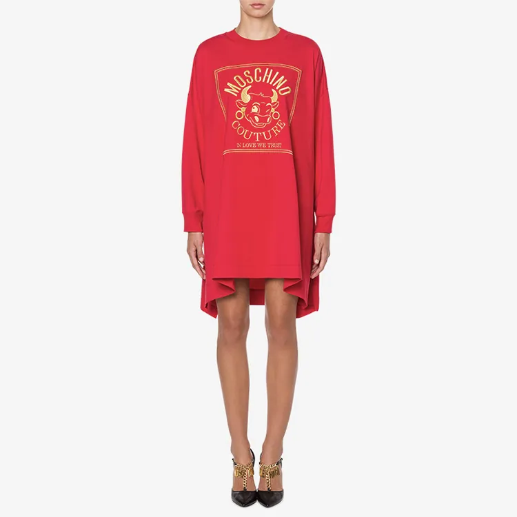 MOSCHINO Long-Sleeved Dresses Women's Red-1