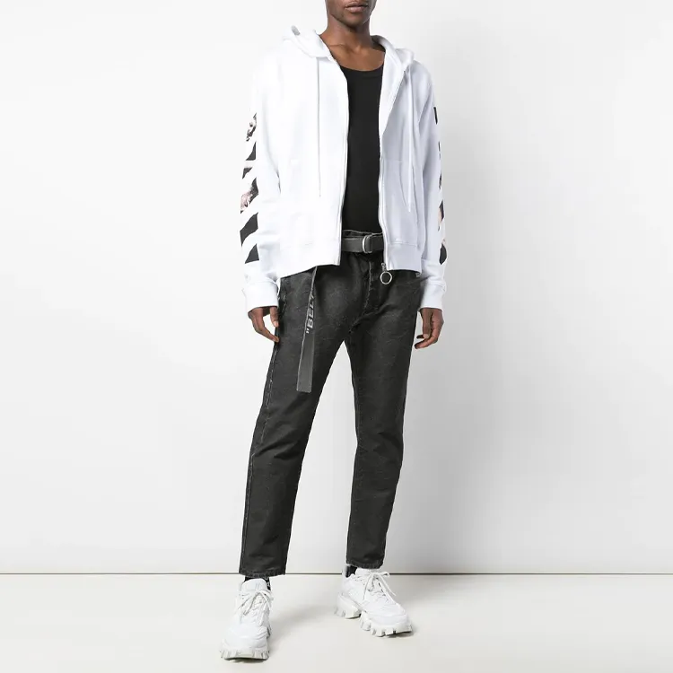 OFF WHITE Caravaggio Arrows Zip Up Hoodie-2