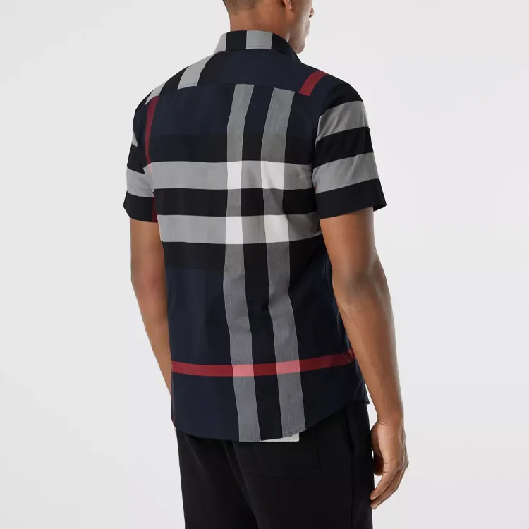 Burberry Shirt Men's Marine Blue-3