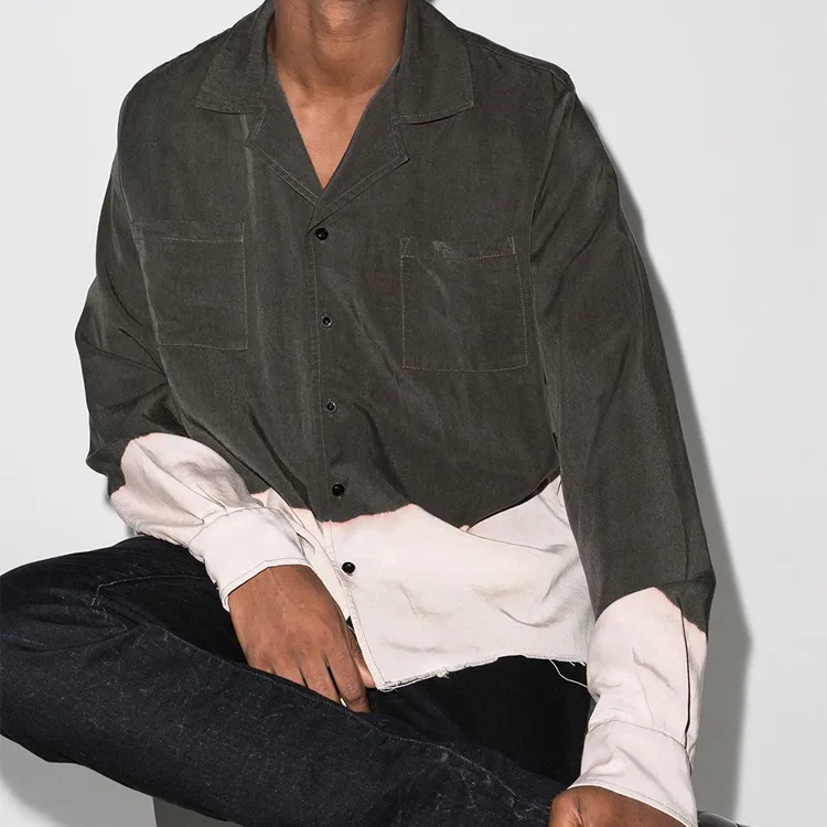 RHUDE Acid Wash Long Sleeve Button Down-1