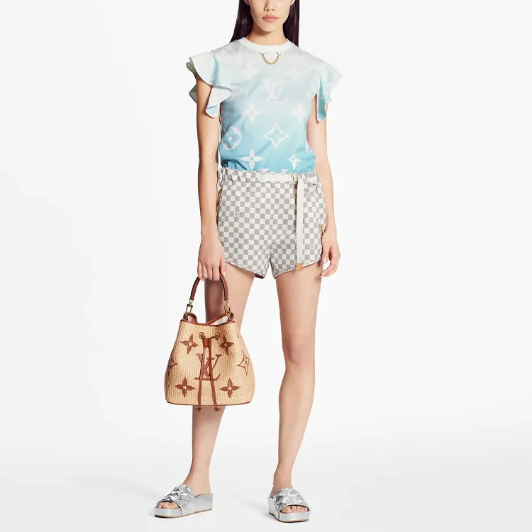 LOUIS VUITTON Casual Shorts Women's Light Gray-4