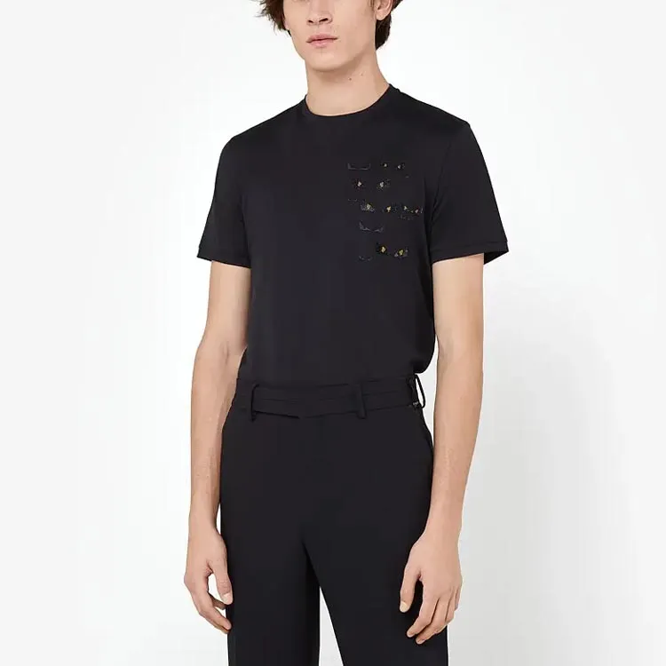 FENDI Regular T Shirt Men's Black-4