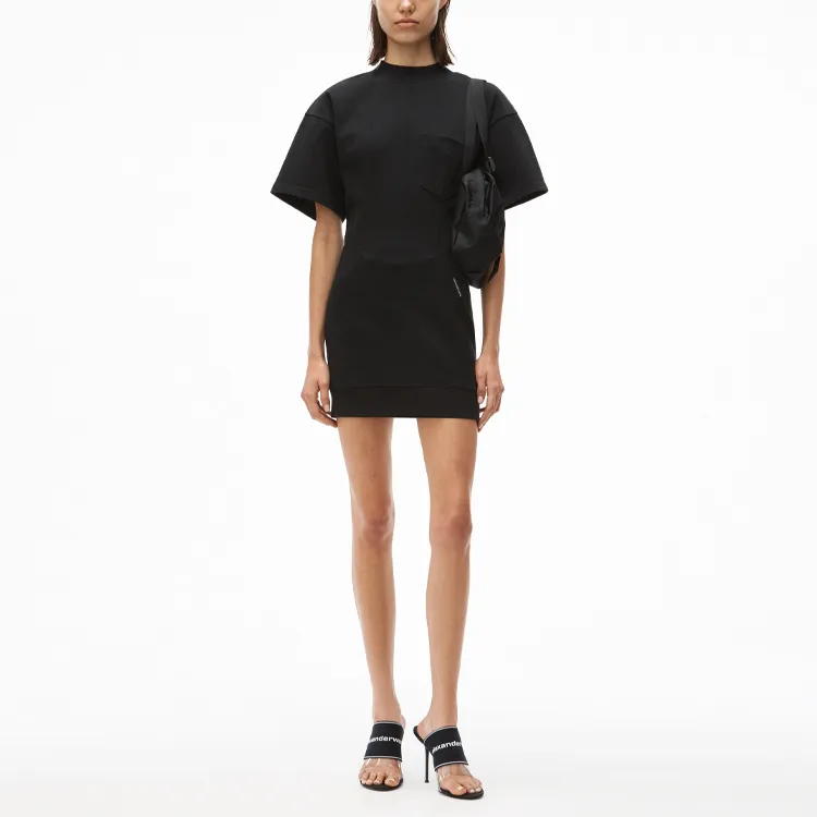 Alexander Wang Short Sleeved Dresses Women's Black-1