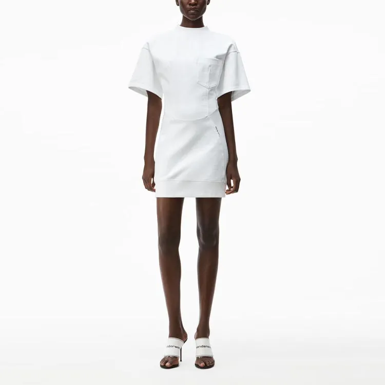 Alexander Wang Short Sleeved Dresses Women's White-1