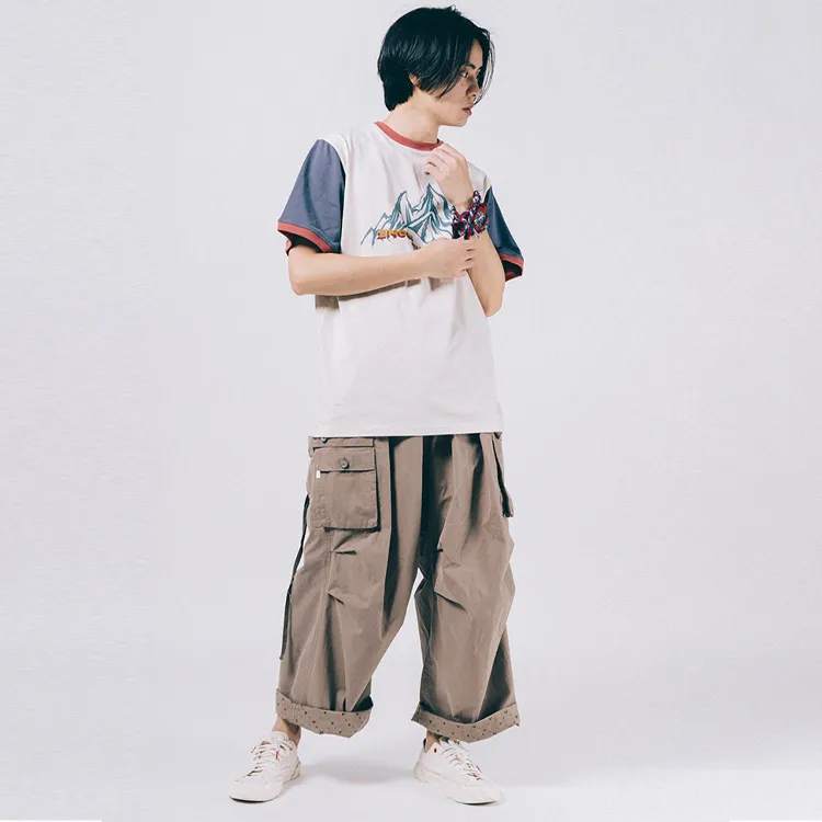 PROS BY CH Straight Casual Pants Unisex Khaki-2