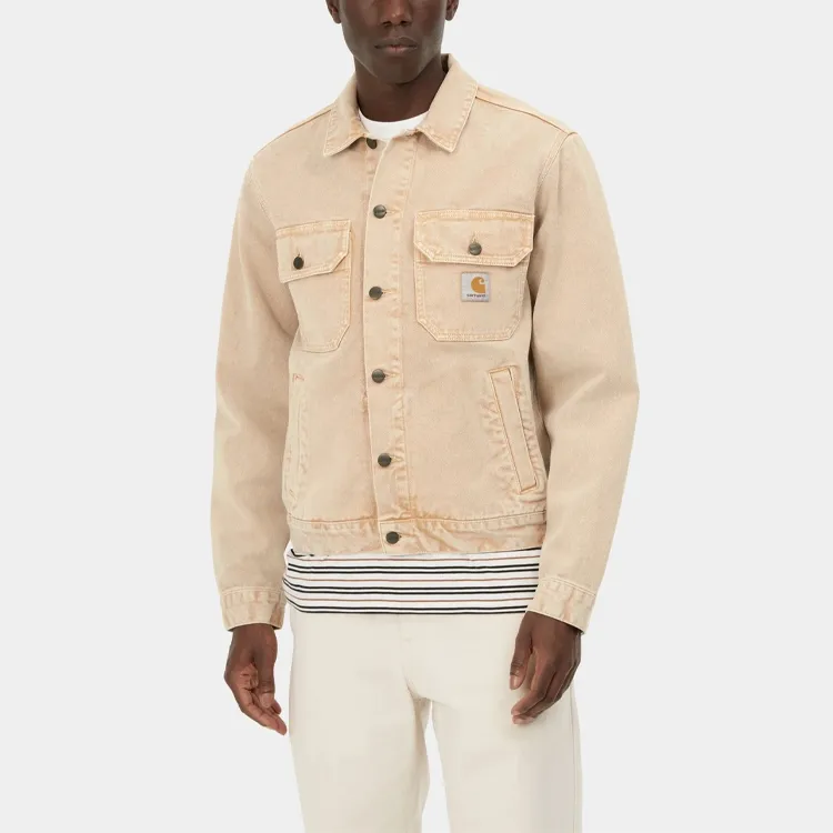 Carhartt WIP Denim Jackets Men Khaki-4