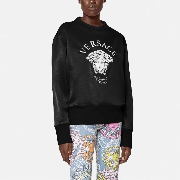 VERSACE Medusa Emboidered Sweatshirt 'Black'-2