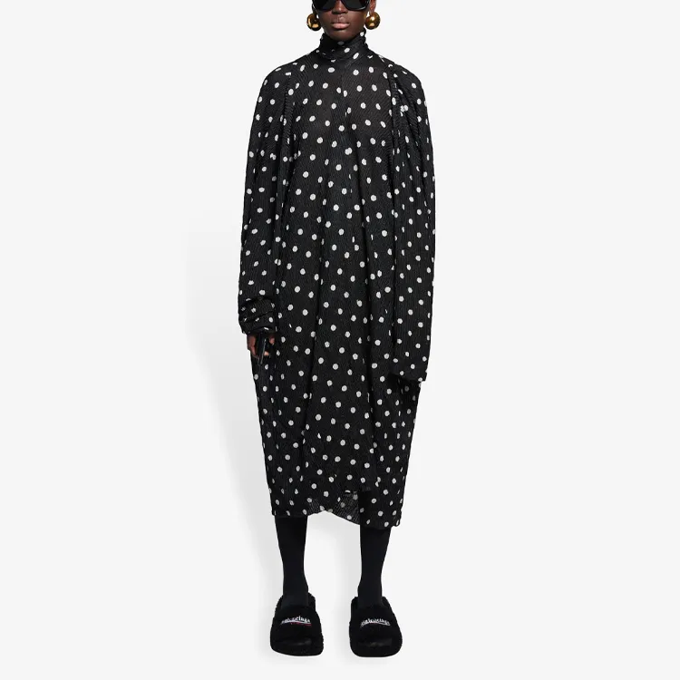 Balenciaga Long-Sleeved Dresses Women's Black-2