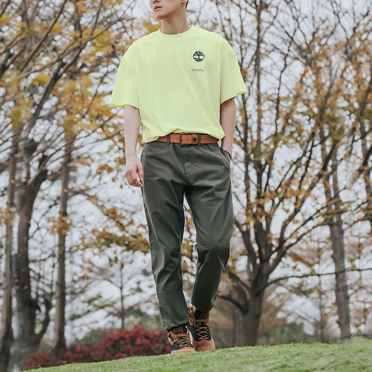 Timberland Set in Sleeve T Shirt Men's Bright Green-3