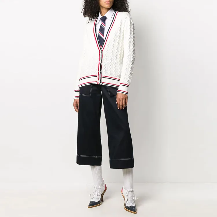 THOM BROWNE· SS21 Knitwear Women's Beige-1