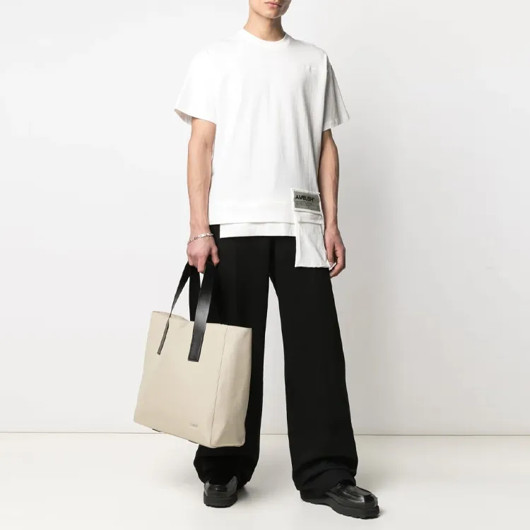 AMBUSH Waist Pocket Jersey T Shirt 'Off White'-2