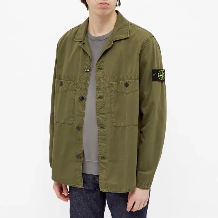 STONE ISLAND Jacket Men's Olive Green-1