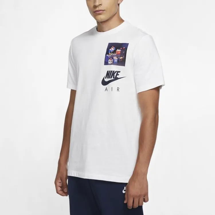 Nike T Shirts Men White-3