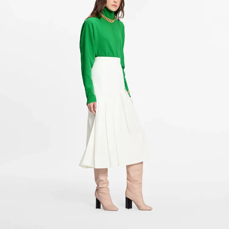 LOUIS VUITTON SS21 Casual Long Skirt Women's White-1