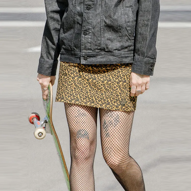 Vans x Cher Strauberry Casual Short Skirts Women's Leopard Print-3