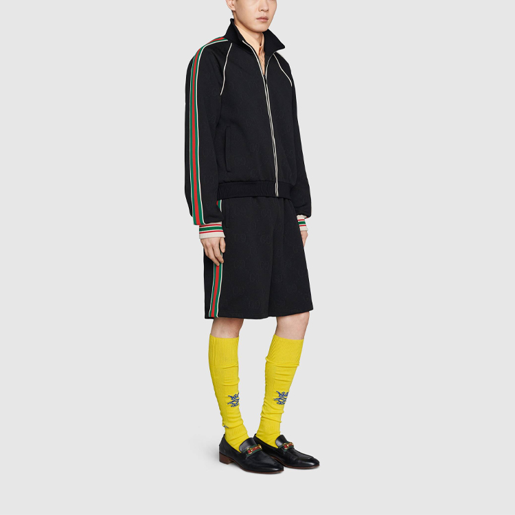 GUCCI Gg Jacquard Jersey Zip Jacket - POIZON