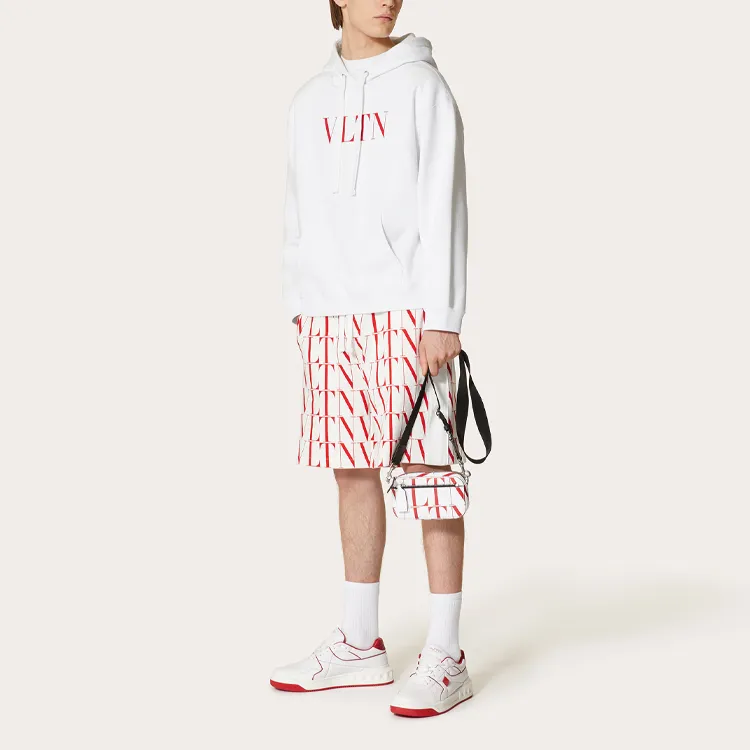 Valentino Vltn Logo Printed Long-Sleeved Hoodie-1
