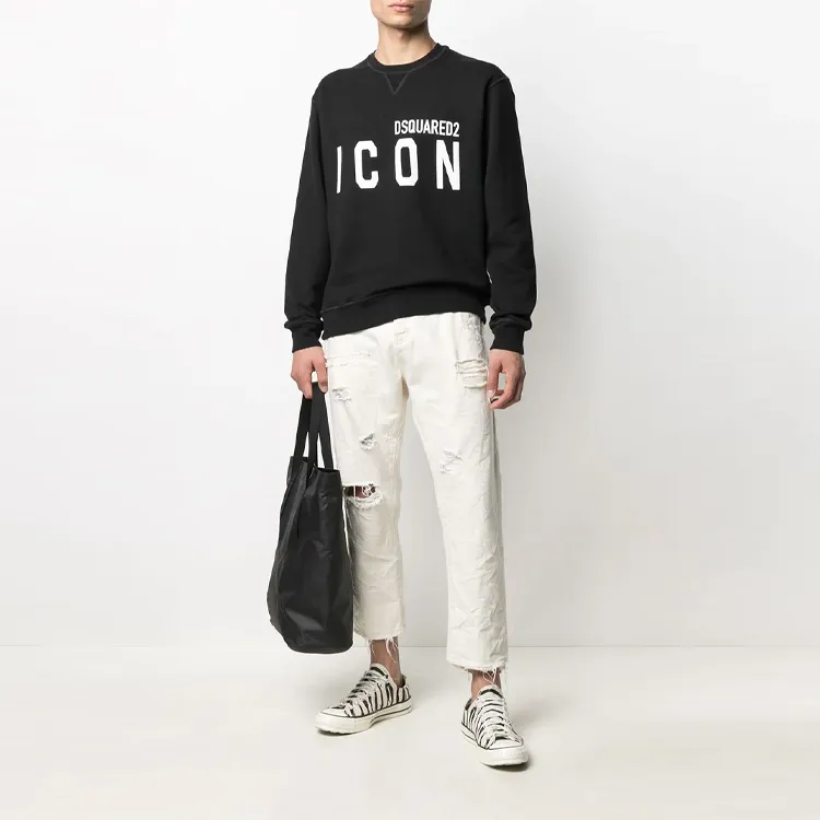 DSQUARED 2 Icon Print Crewneck Sweatshirt-3