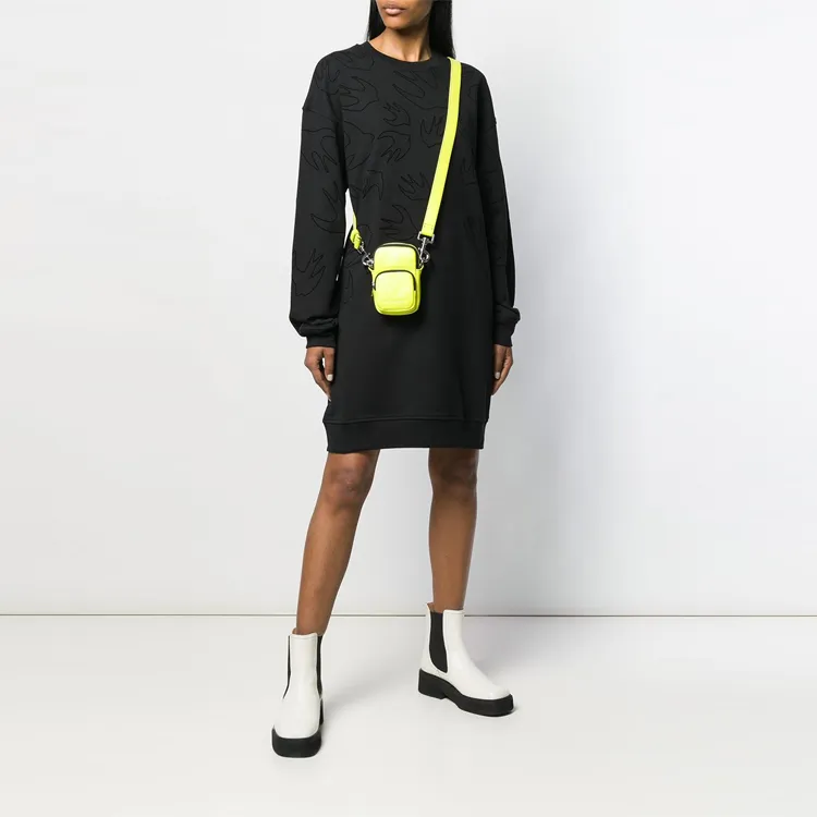 McQ Alexander McQueen Long Sleeved Dresses Women's Black-4