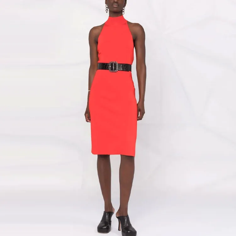 GIVENCHY FW21 Sleeveless Dress Women's Red-1