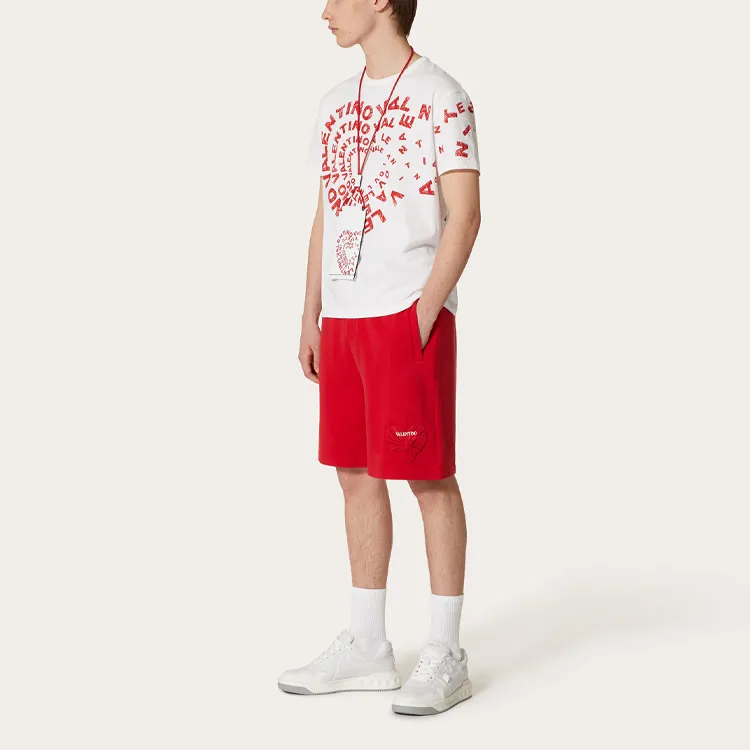 Valentino Casual Shorts Men Red-1