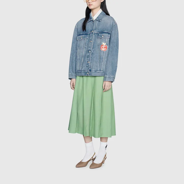 GUCCI Denim Jacket Women's Blue-4