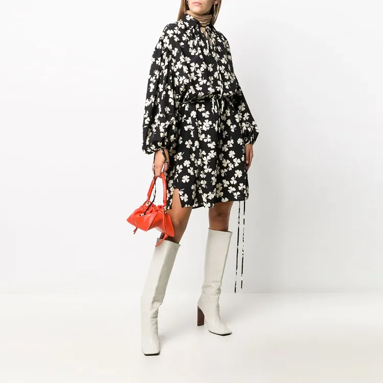 LOEWE Long Sleeved Dresses Women's Black-4