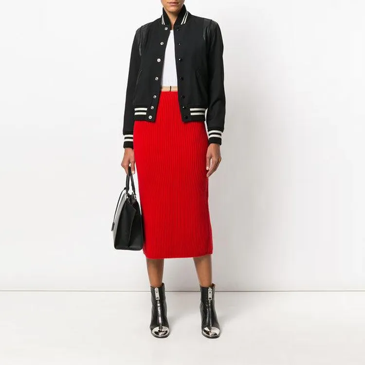 Calvin Klein Casual Long Skirts Women's Red-2