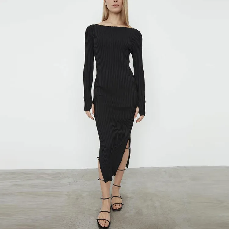 TOTEME Long-Sleeved Dresses Women's Black-1