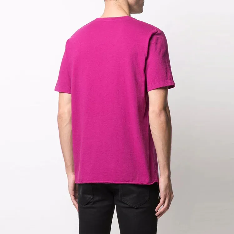 SAINT LAURENT T Shirt Men's Rose Red-2