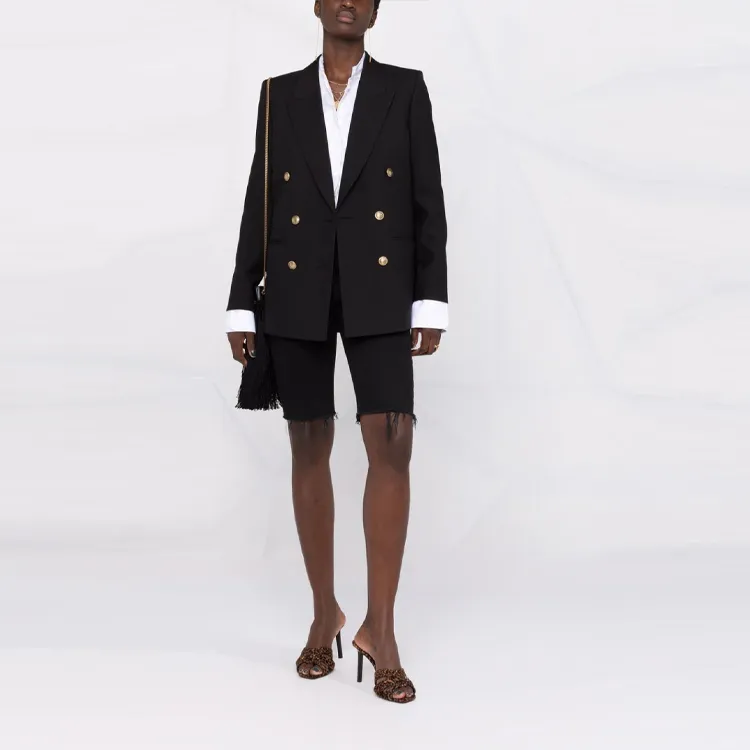 SAINT LAURENT Peak-lapel Double-breasted Blazer-1