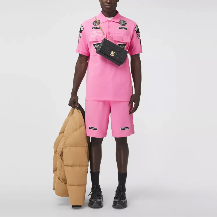 Burberry Bubblegum Badge Applique Polo-1