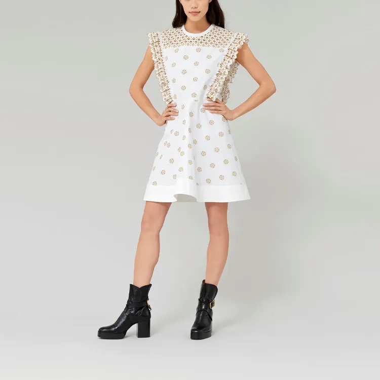 Chloé Sleeveless Dresses Women's White-1