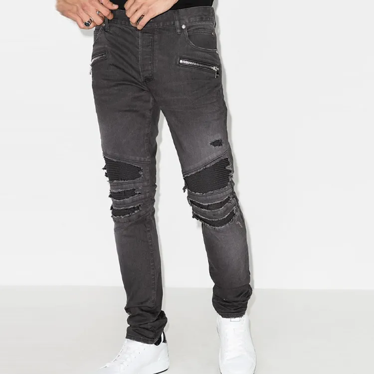 BALMAIN Jeans Men Gray-2