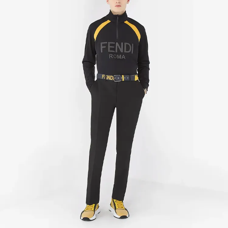 FENDI Sweatshirts Men Black-2