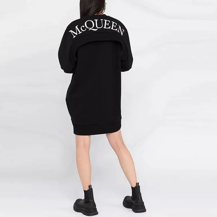 McQ Alexander McQueen SS21 Long Sleeved Dress Women's Black-2