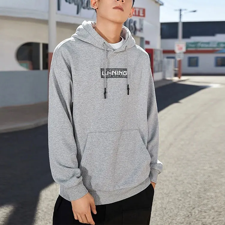 LiNing Sports Fashion Collection Sweatshirt Unisex Heather Gray Brick Gray-3