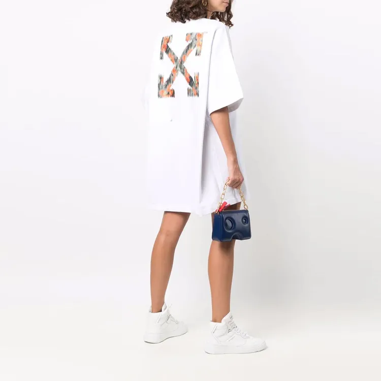 OFF WHITE FW21 Short Sleeved Dresses Women's White-2
