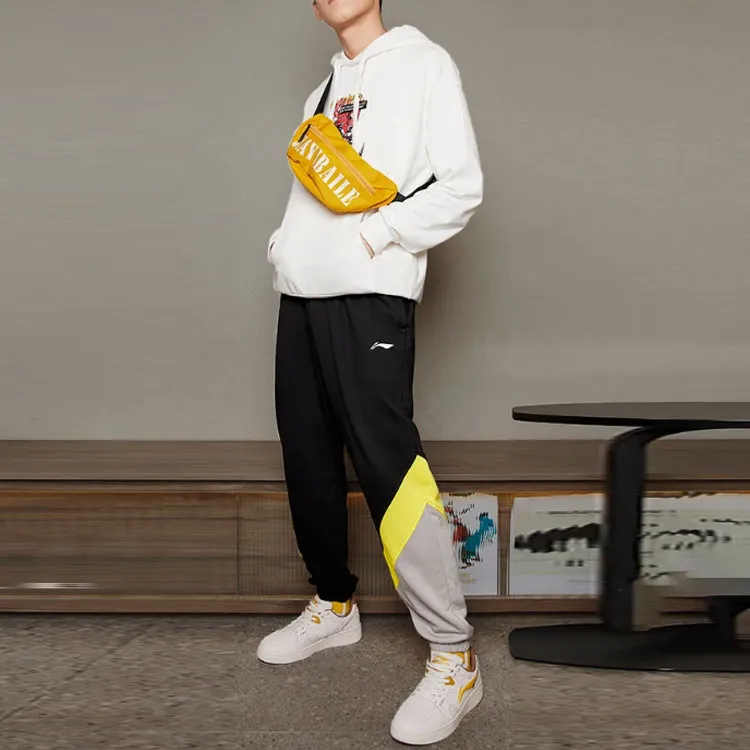 LiNing Sports Fashion Collection Knitted Sports Pants Men's Black-4