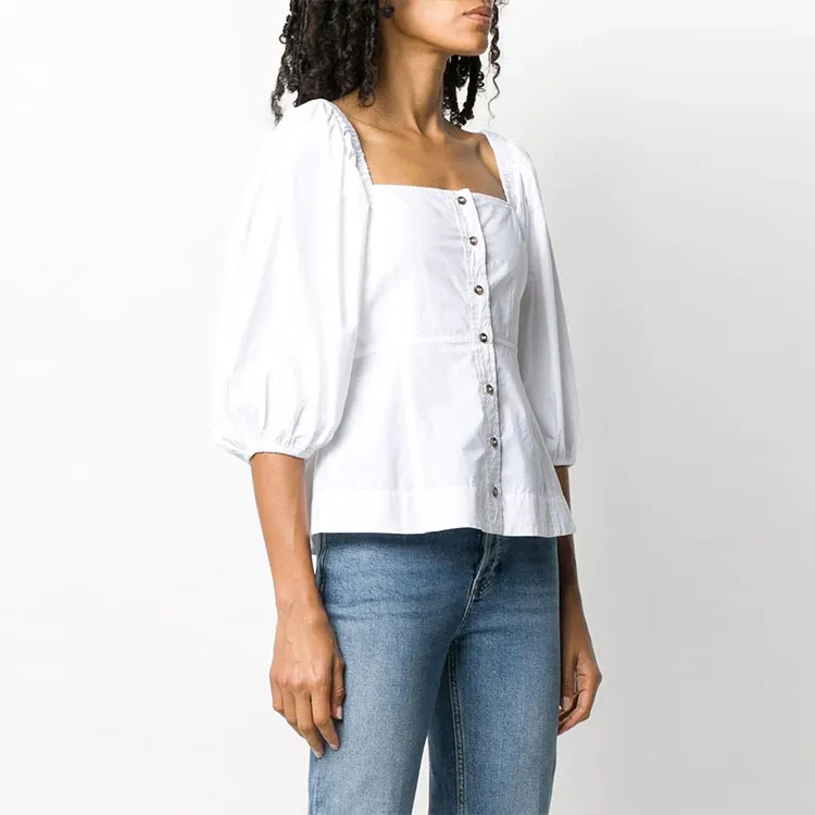 GANNI Shirts Women's White-1