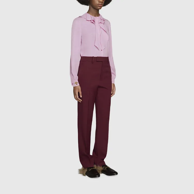 GUCCI 2015 Re-Edition Princetown FW21 Casual Pants Women's Deep Red-3