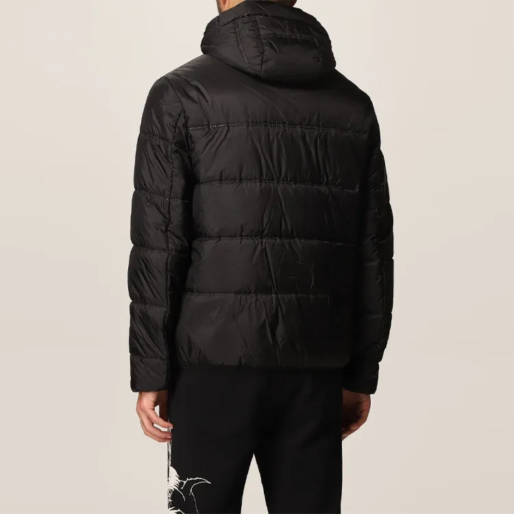 GIVENCHY FW21 Solid Color Hooded Puffer Jacket Men's Black-3