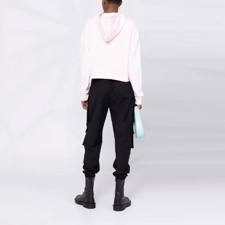 BALMAIN Rhinestone Logo Hoodie 'Pink'-2