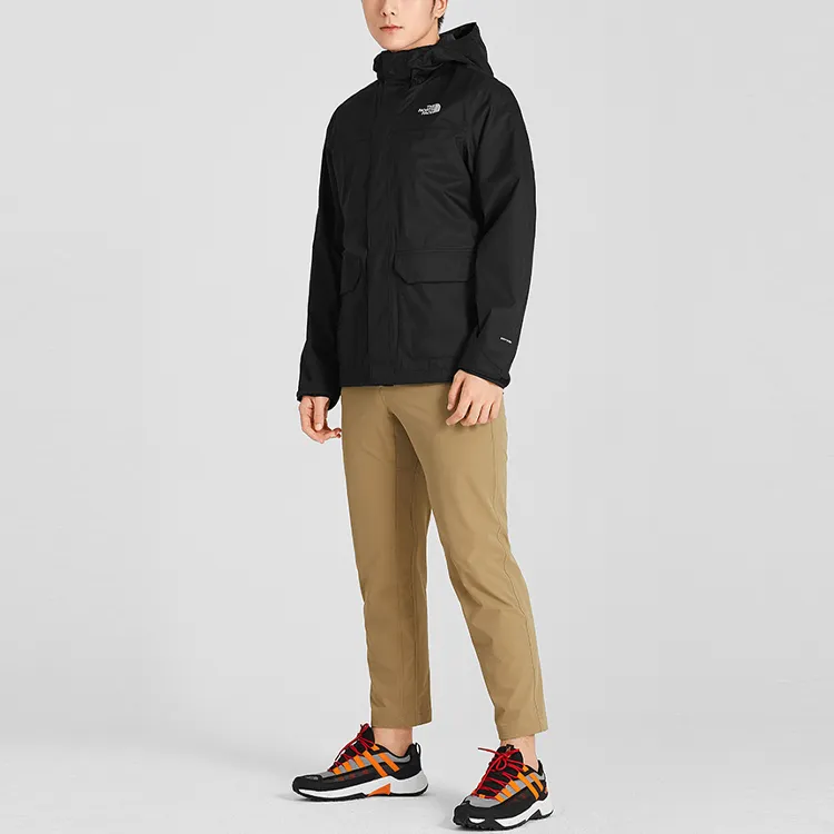 THE NORTH FACE Outdoor Hiking Waterproof, Windproof, And Breathable Windbreaker Jacket Men's Black-2
