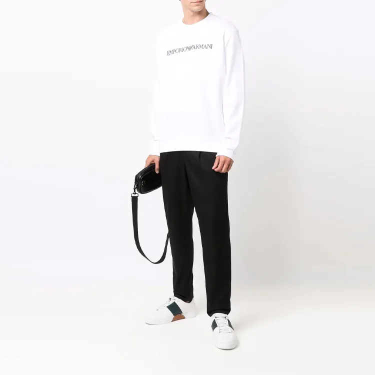 EMPORIO ARMANI Logo-print Crew-neck Sweatshirt-3