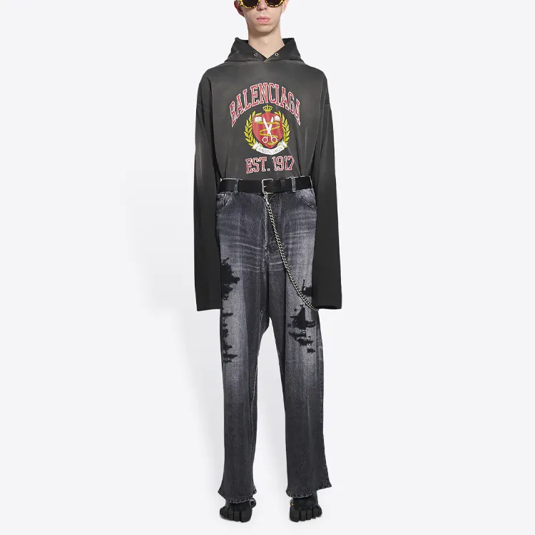 Balenciaga Trompe L'Œil Large Baggy Trousers-2